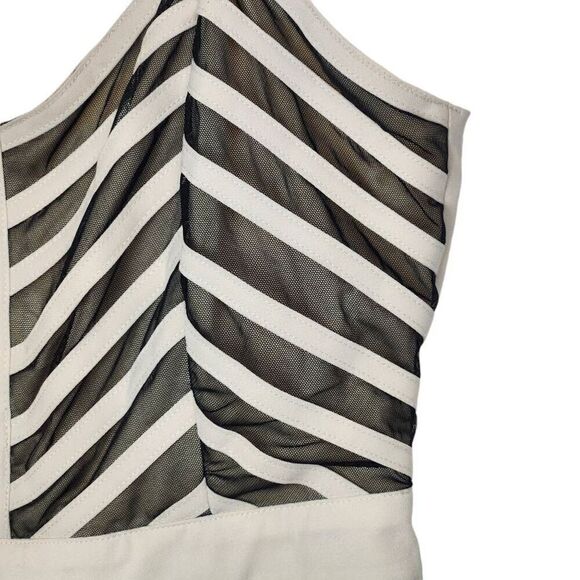 Jealous Tomato dressy romper Jumpsuit one piece sheer pants stripe large - Picture 3 of 9